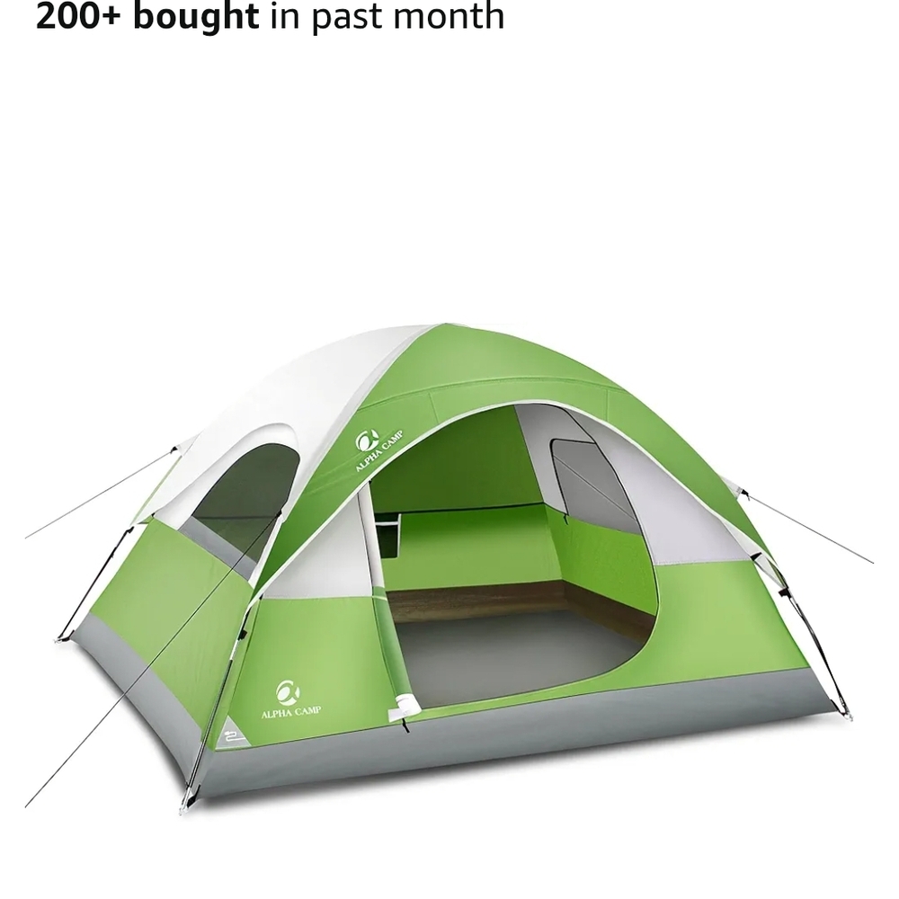 NWT ALPHA CAMP Green and Gray Dome Tent